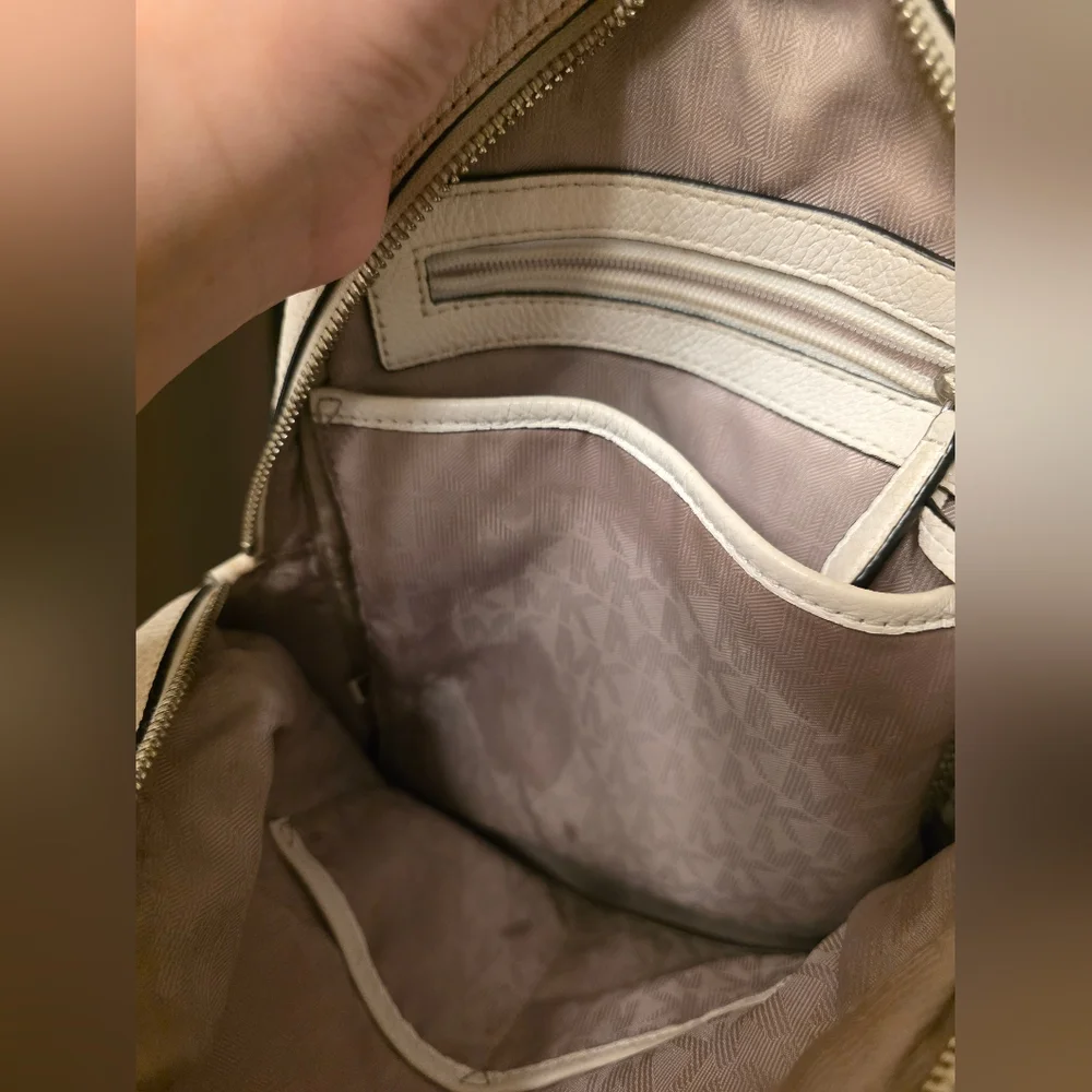 Michael Kors White and Black Backpack‎